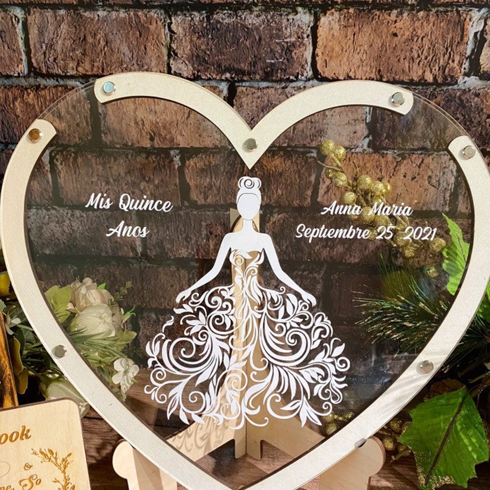 Quinceanera Acrylic Guest Book Alternative Mis Quince Etsy