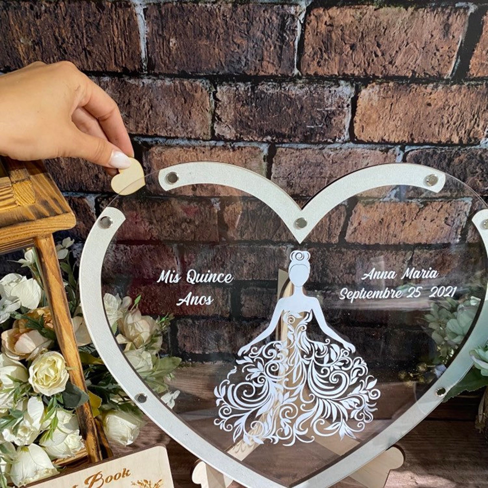 Quinceanera Acrylic Guest Book Alternative Mis Quince Etsy