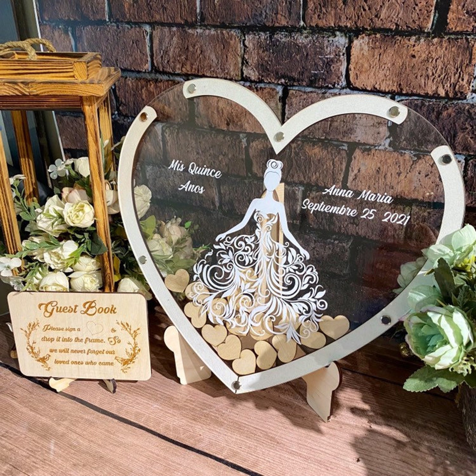 Quinceanera Acrylic Guest Book Alternative Mis Quince Etsy