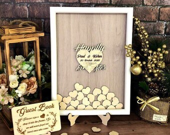 Wooden wedding guest book alternative,Wedding drop box,Wedding guestbook,Unique guestbook,Customized guestbook,Heart drop box,Wood guestbook