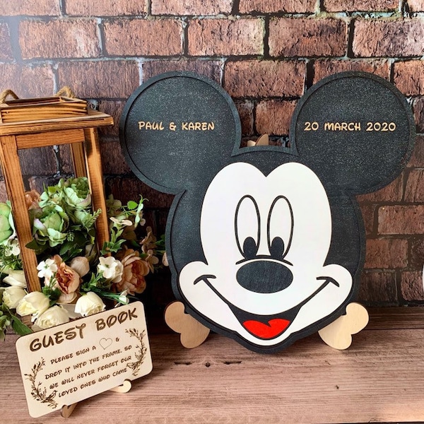 Mickey Guest Book - Etsy
