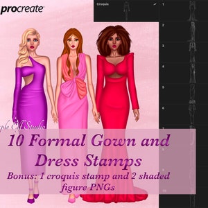 Procreate Brushes, Procreate Stamps, Procreate Clothes, Digital Brushes, Procreate Brush, Procreate Fashion, Digital Stamps, Procreate Stamp