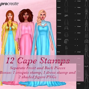 Procreate Brushes, Procreate Stamps, Procreate Clothes, Digital Brushes, Procreate Brush, Procreate Fashion, Digital Stamps, Procreate Stamp