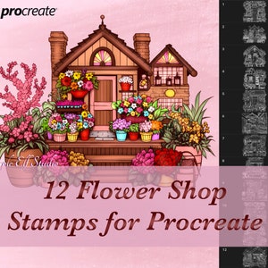 Procreate Flower Shop, Procreate Brush Set, Procreate Stamps, Digital Brushes, Procreate Stamps, Procreate Brushes, Procreate Stamp