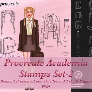 Procreate Brush, Procreate Stamp, Procreate Clothes, Digital Brushes, Procreate Brushes, Procreate Fashion, Digital Stamps, Procreate Stamps