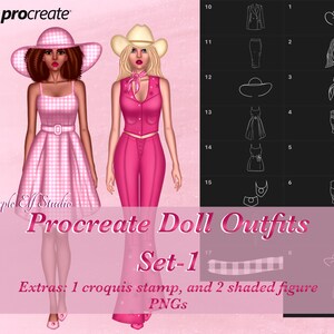 Procreate Brushes, Procreate Stamps, Procreate Clothes, Digital Brushes, Procreate Brush, Procreate Fashion, Digital Stamps, Procreate Stamp
