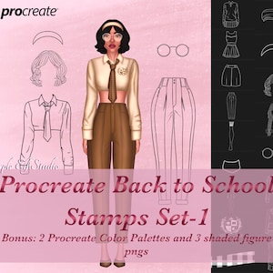 Procreate Brushes, Procreate Stamps, Procreate Clothes, Digital Brushes, Procreate Brush, Procreate Fashion, Digital Stamps, Procreate Stamp