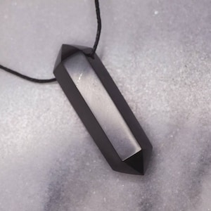 Shungite necklace &quot;Crystal&quot;, Healing and Protection, genuine shungite from Karelia