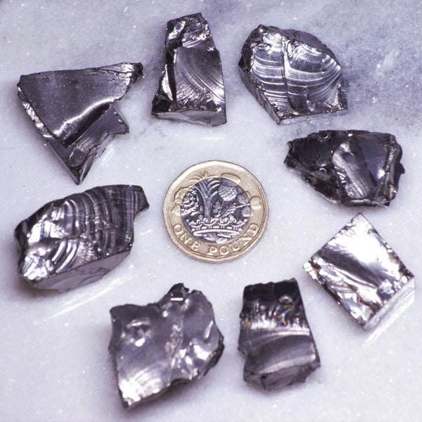 Elite Noble Shungite stones for water purification, 2-4 grams each stone, carbon 98%, fullerenes C60 C70