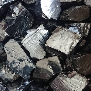 Elite Noble Shungite for water purification, 5-10 grams each stone, fullerenes C60 C70