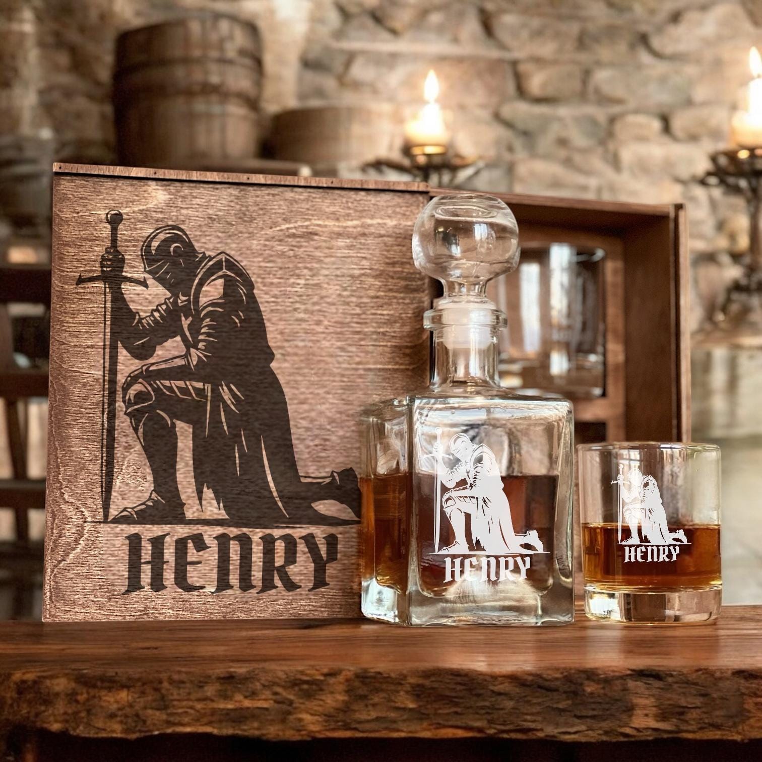 Knight Decanter - Etsy