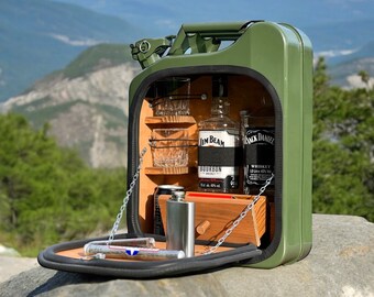 Portable Travel Jerry Can Bar Home Bar Accessories  Fathers Day Gift with Custom Engraving Personalized Anniversary Gifts for him