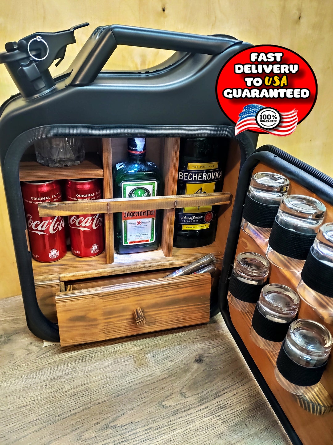 Jerry Can Mini Bar Gas Can Bar Fuel Canister Kanister Minibar Etsy