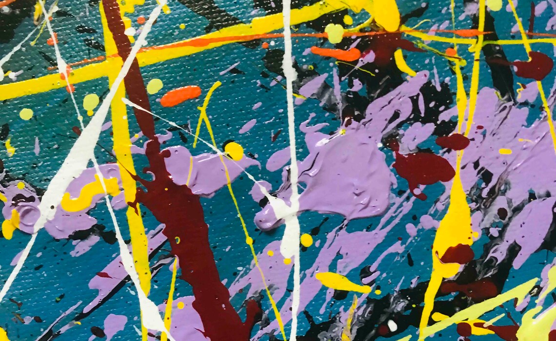 Jackson Pollock Style Painting.large Wall Art .72. Etsy