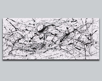 Original Contemporary art Abstract Painting, Original Jackson Pollock Style Art 70" Modern Home Decor.Large Wall Art