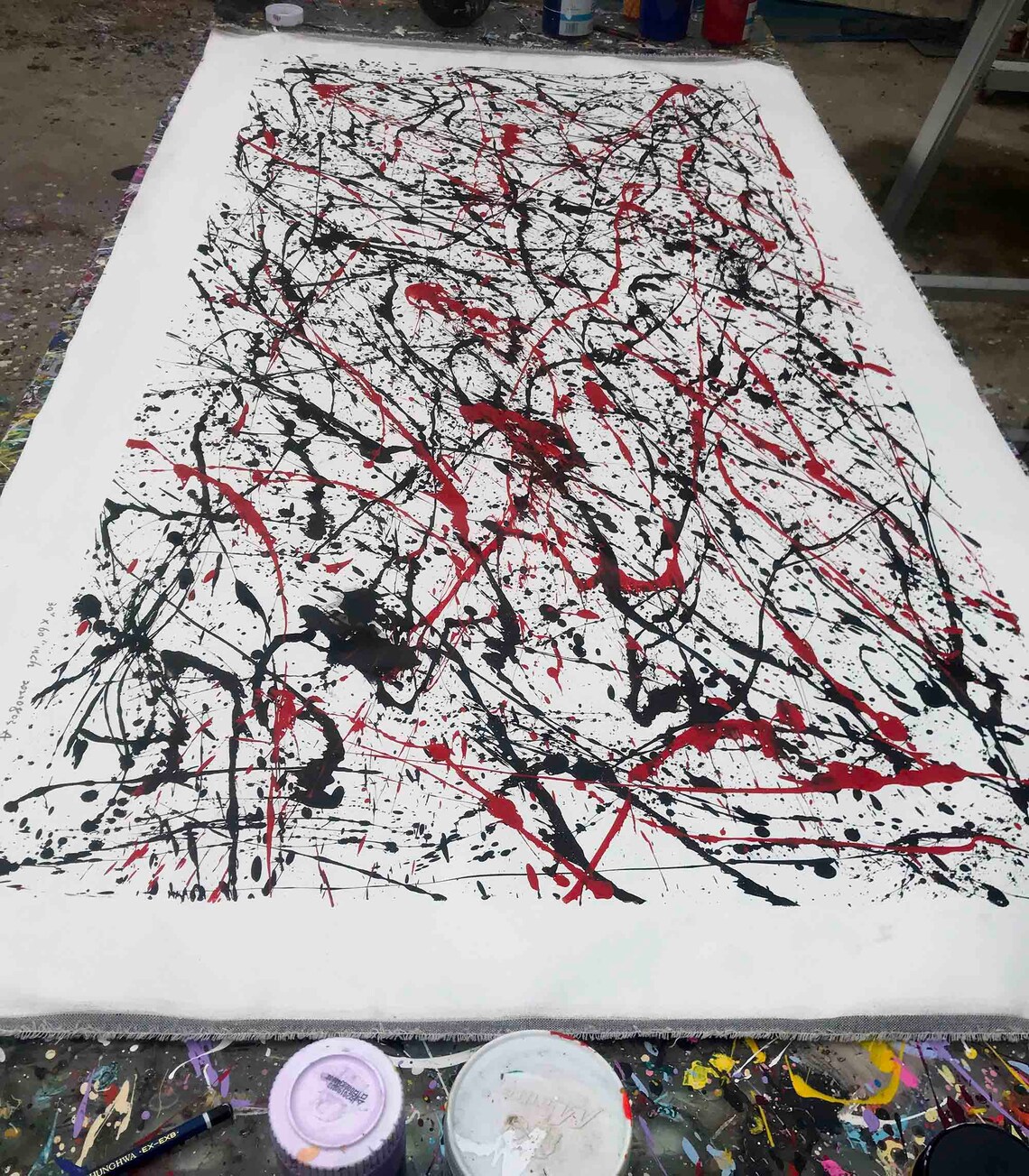 Jackson Pollock Style Painting.large wall art .62. Etsy