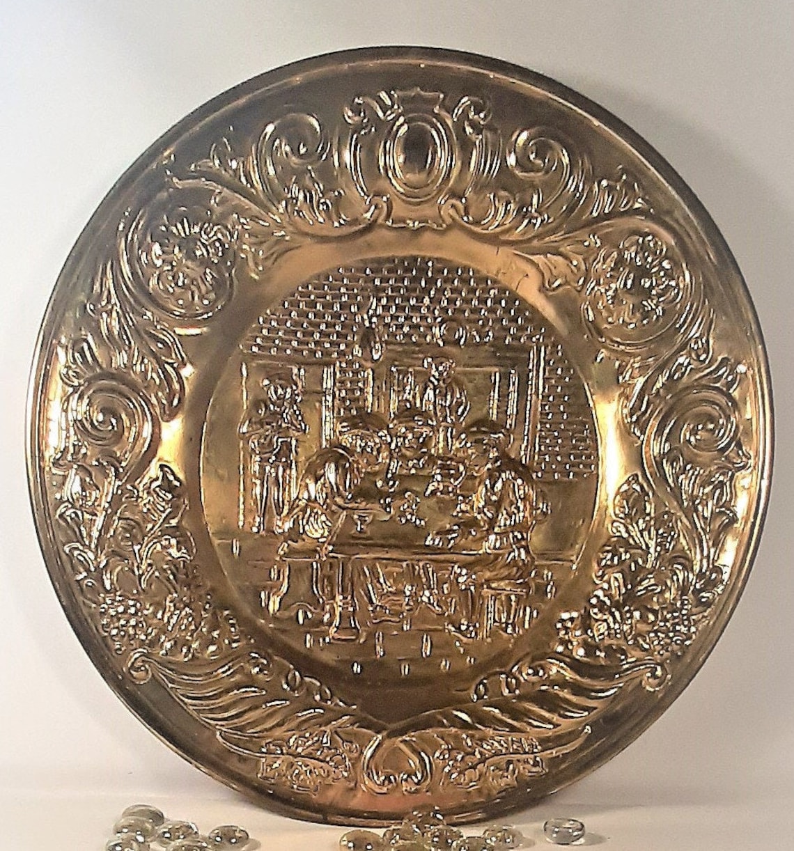 Vintage 12 Brass Wall Art. Retro Wall Hanging Vintage Etsy Israel