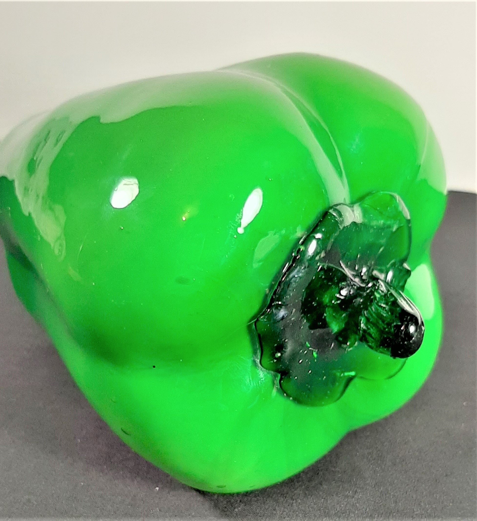 Glass pepper Art Glass Green Pepper. Hand blown glass green Etsy