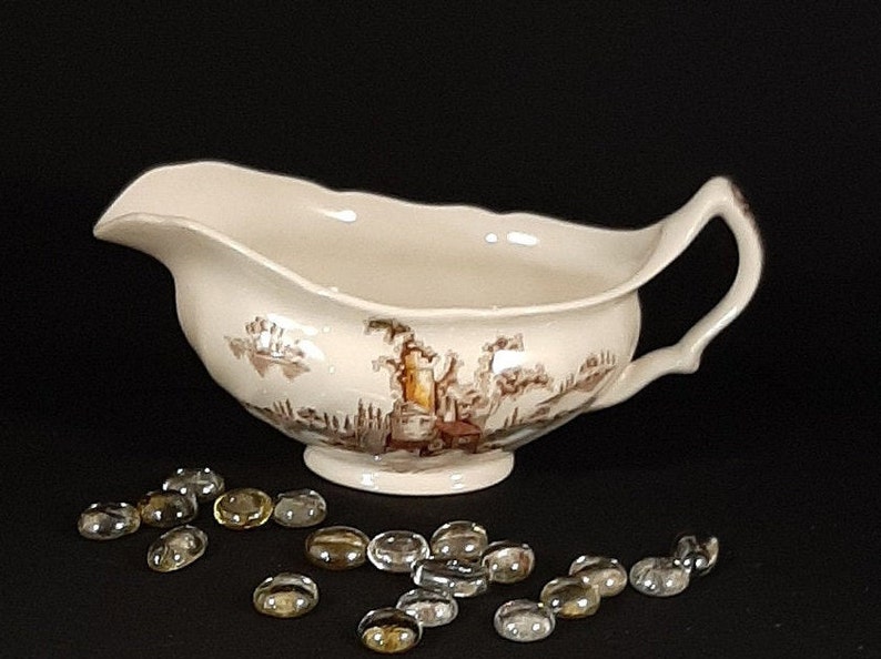 Vintage Johnson Bros Gravy Boat the Old Mill Made in England. Etsy