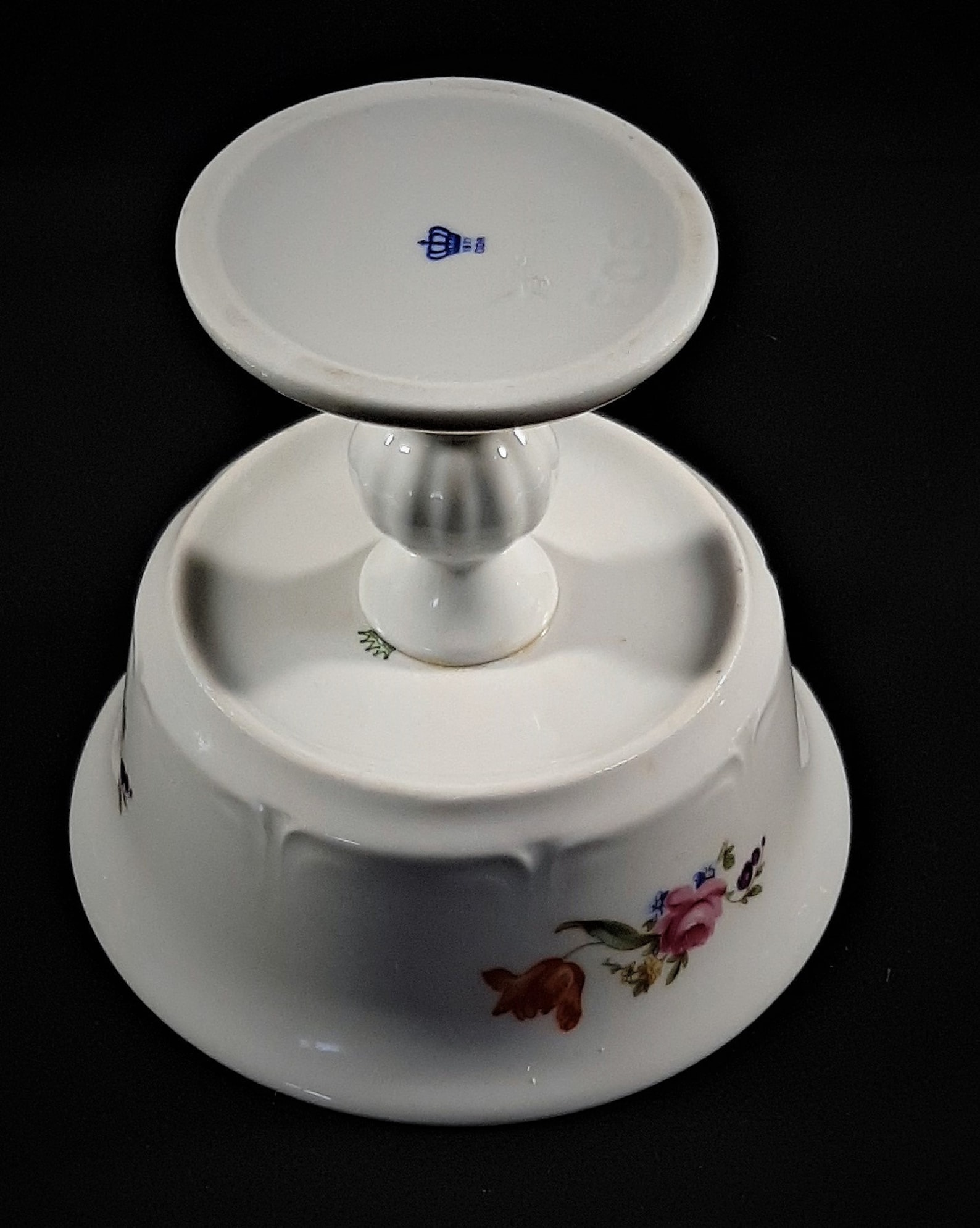 Vintage Porcelain Candy Dish. White and Floral Pedestal Etsy