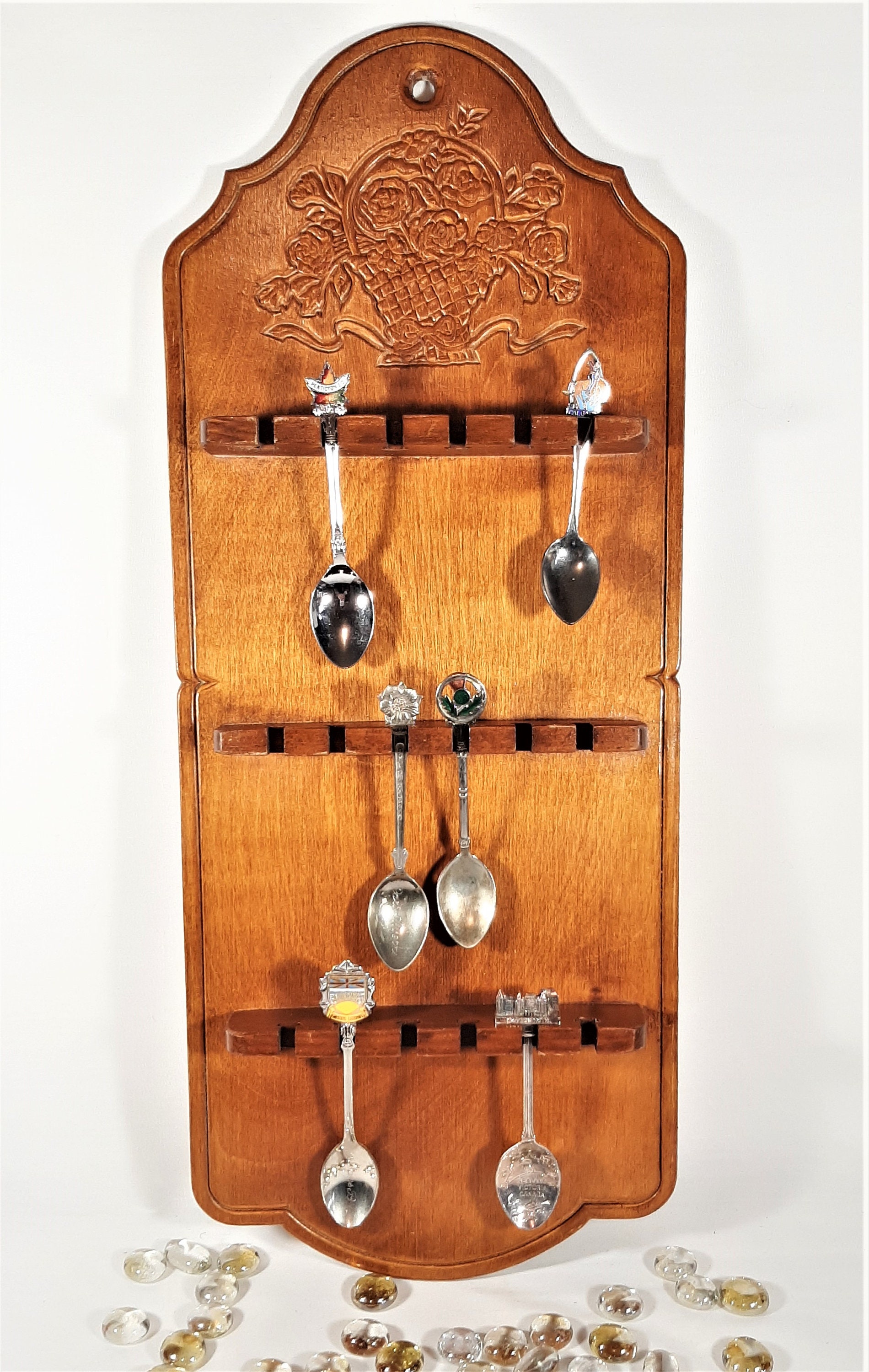 Vintage Wooden Spoon Rack. Vintage decor retro decor. Etsy