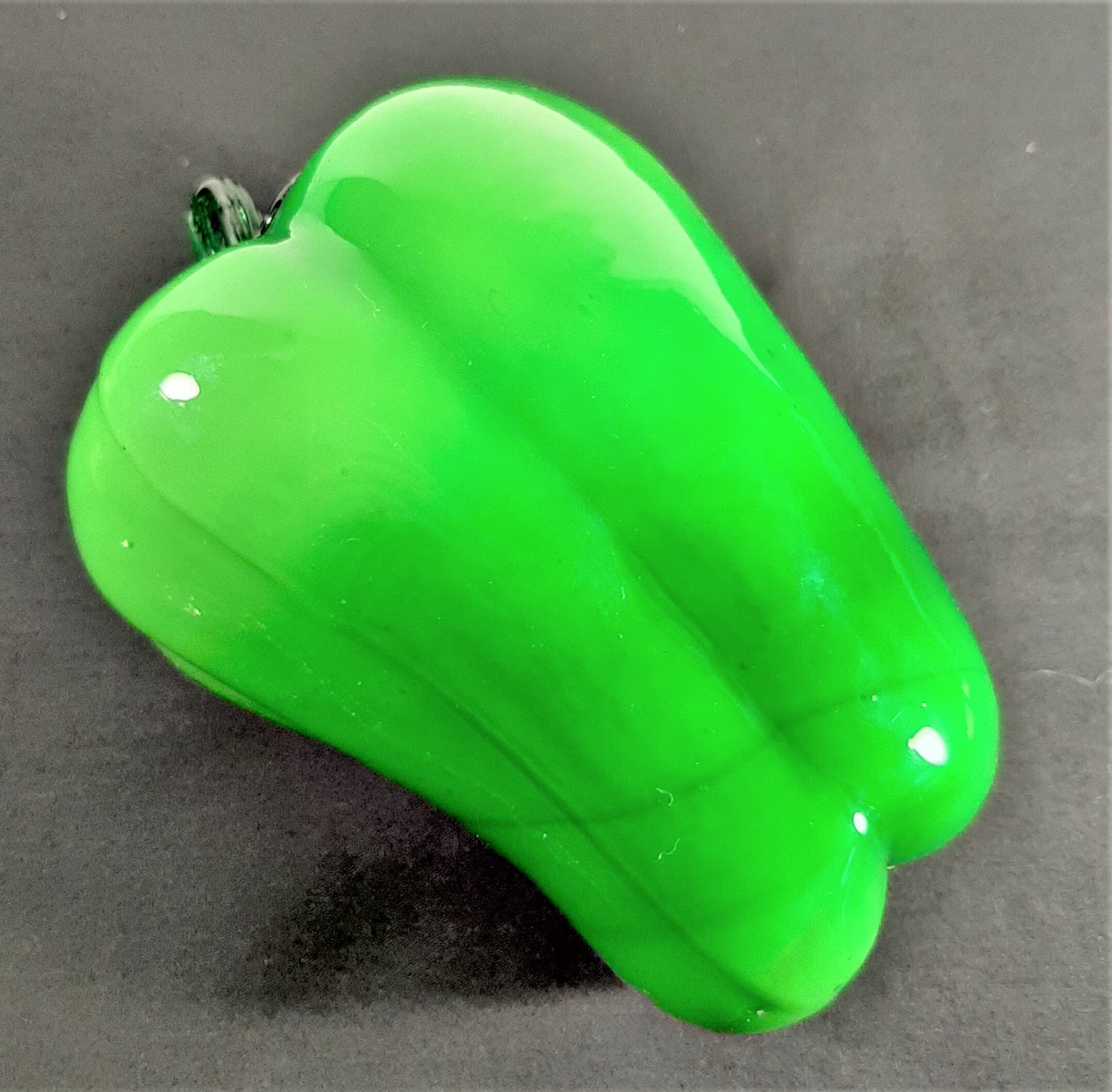 Glass pepper Art Glass Green Pepper. Hand blown glass green Etsy