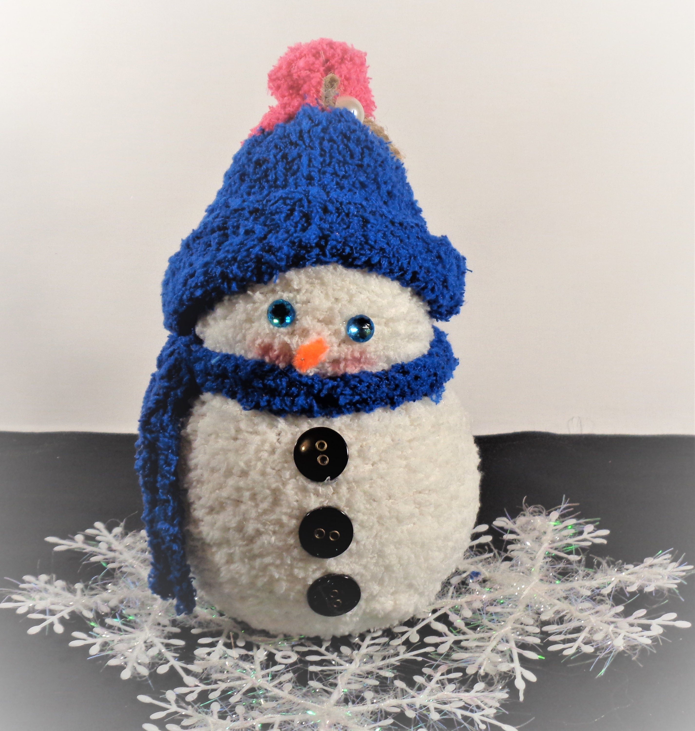Hand Made Fuzzy sock Snowman Socks and rice snowman. Etsy