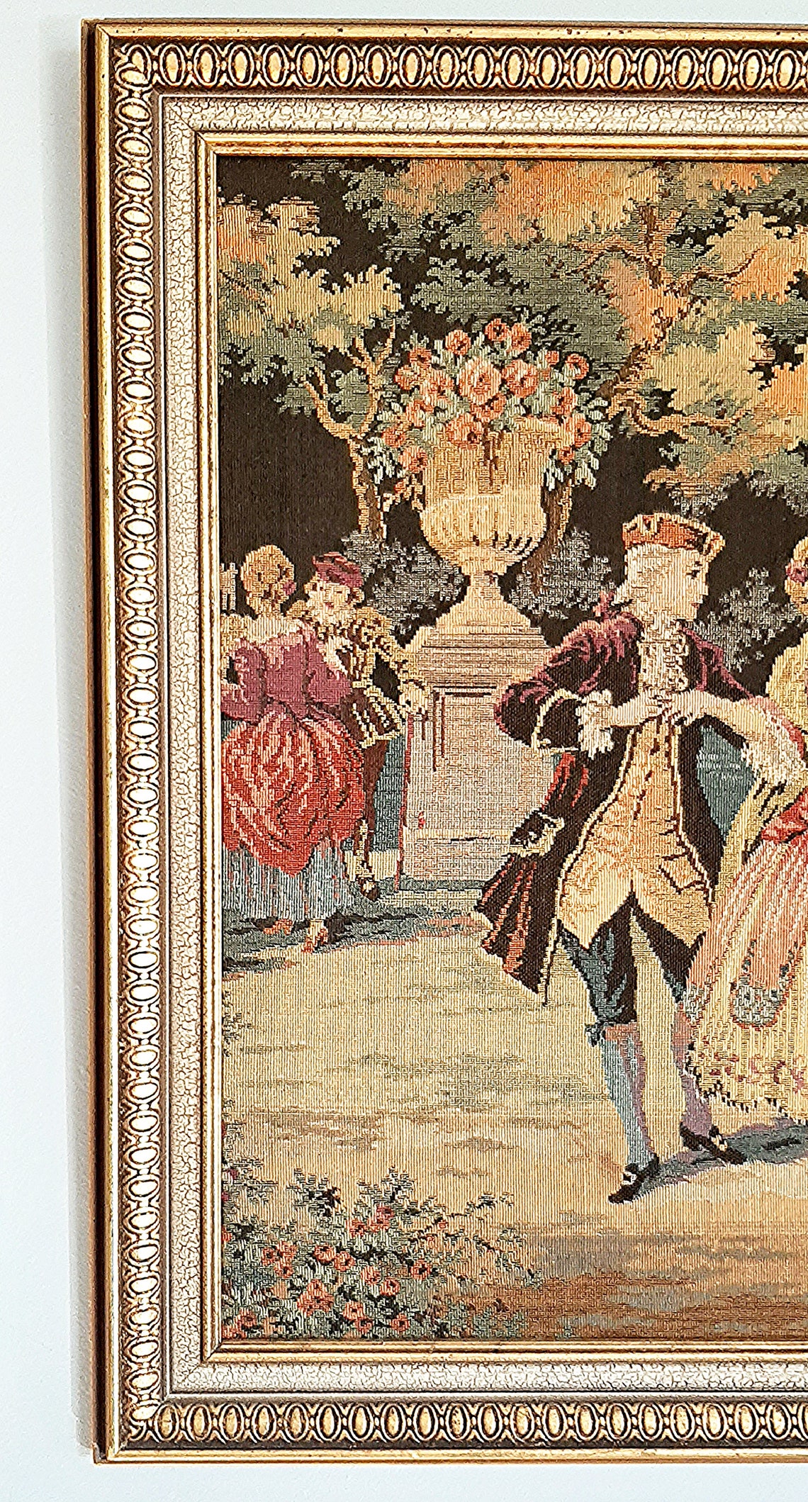 Vintage Tapestry Wall Art Vintage Wall Hanging. Framed Etsy