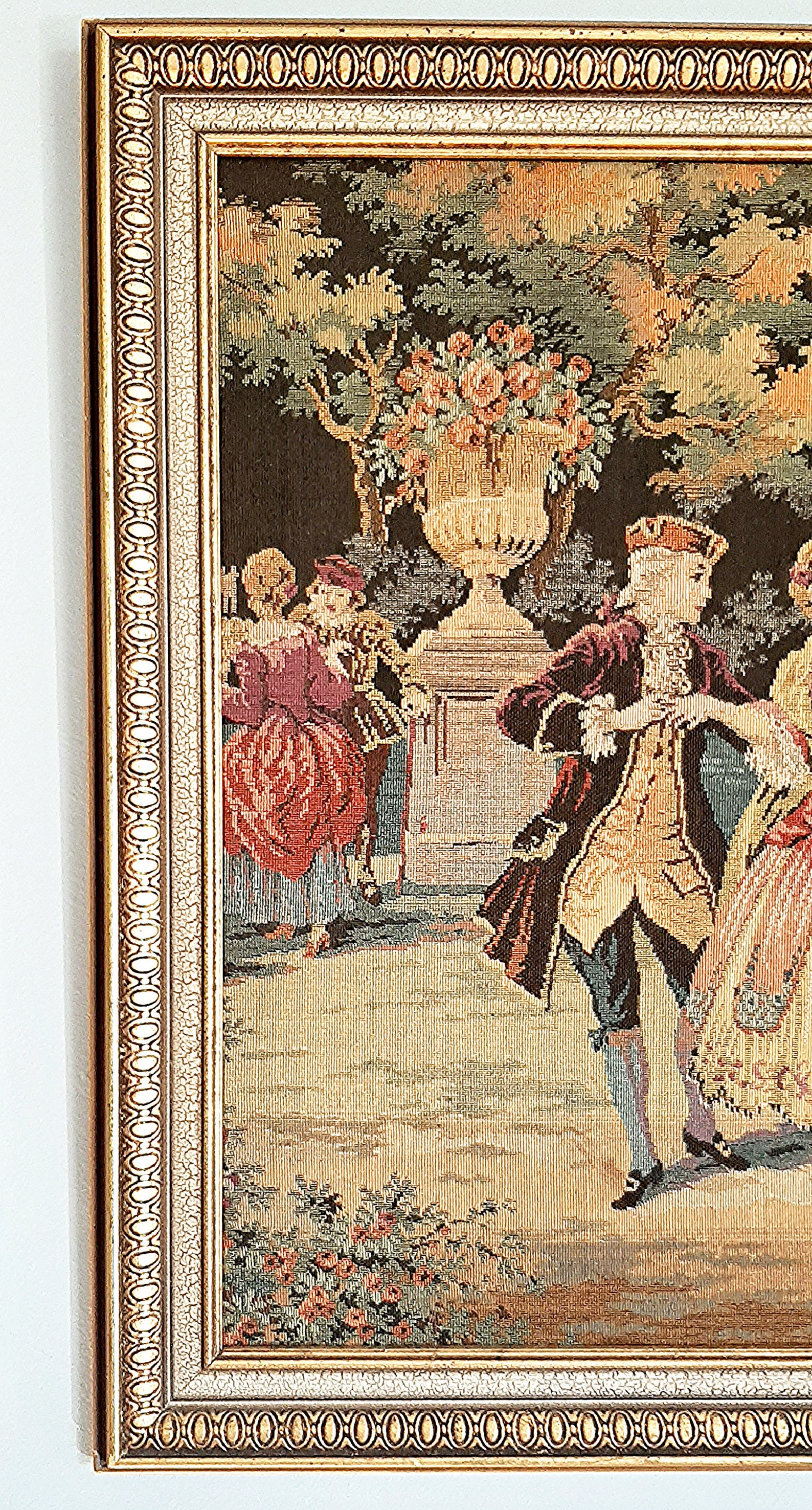 Vintage Tapestry Wall Art Vintage Wall Hanging. Framed - Etsy