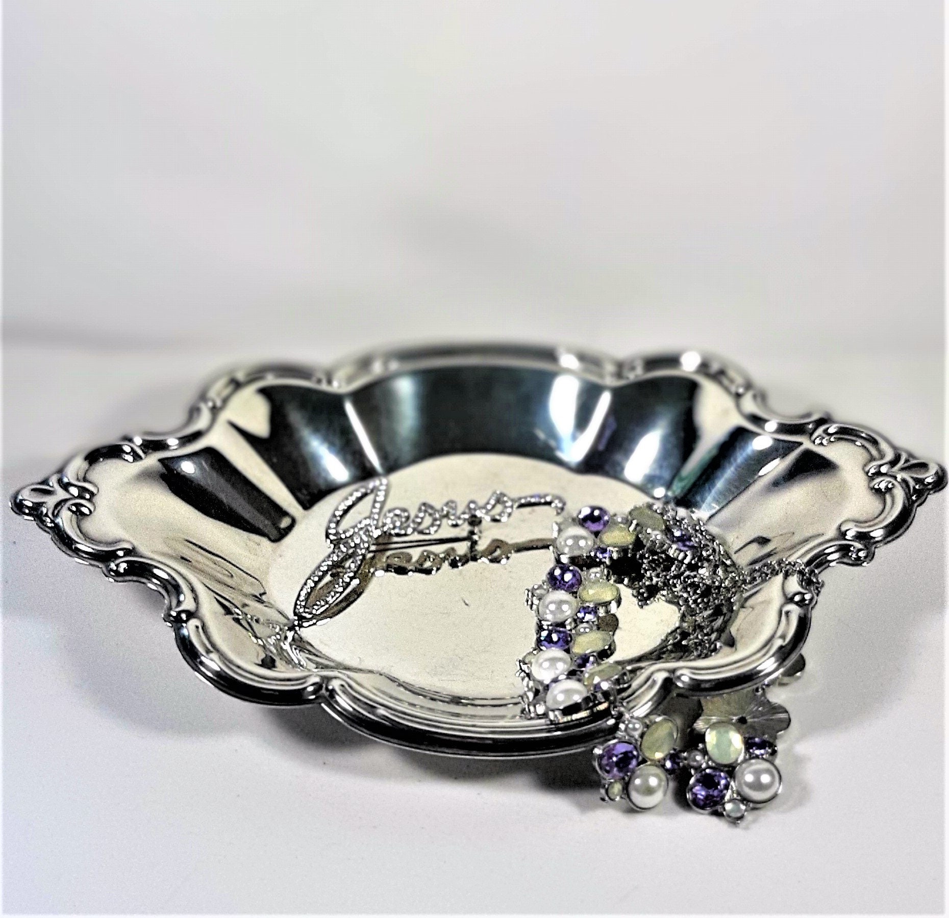 Vintage Silver Plate Trayretro Dresser Tray or Trinket Etsy