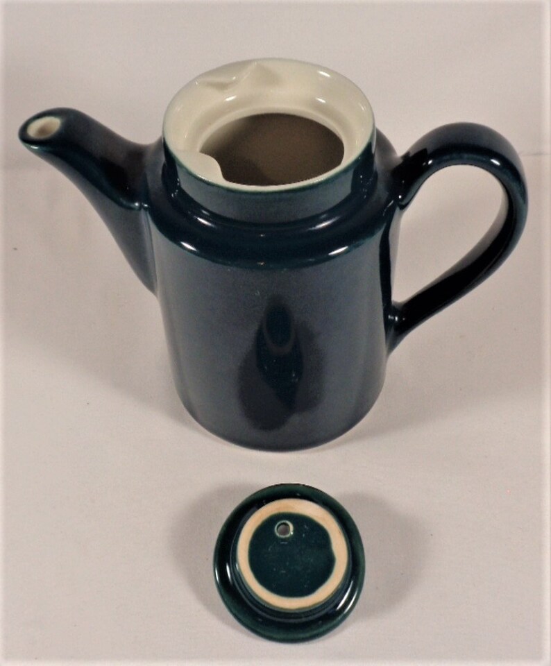 Vintage Hall tea pot Stoneware tableware. Tea for one teapot Vintage kitchenware Collectible green pottery teapot Hall art Pottery