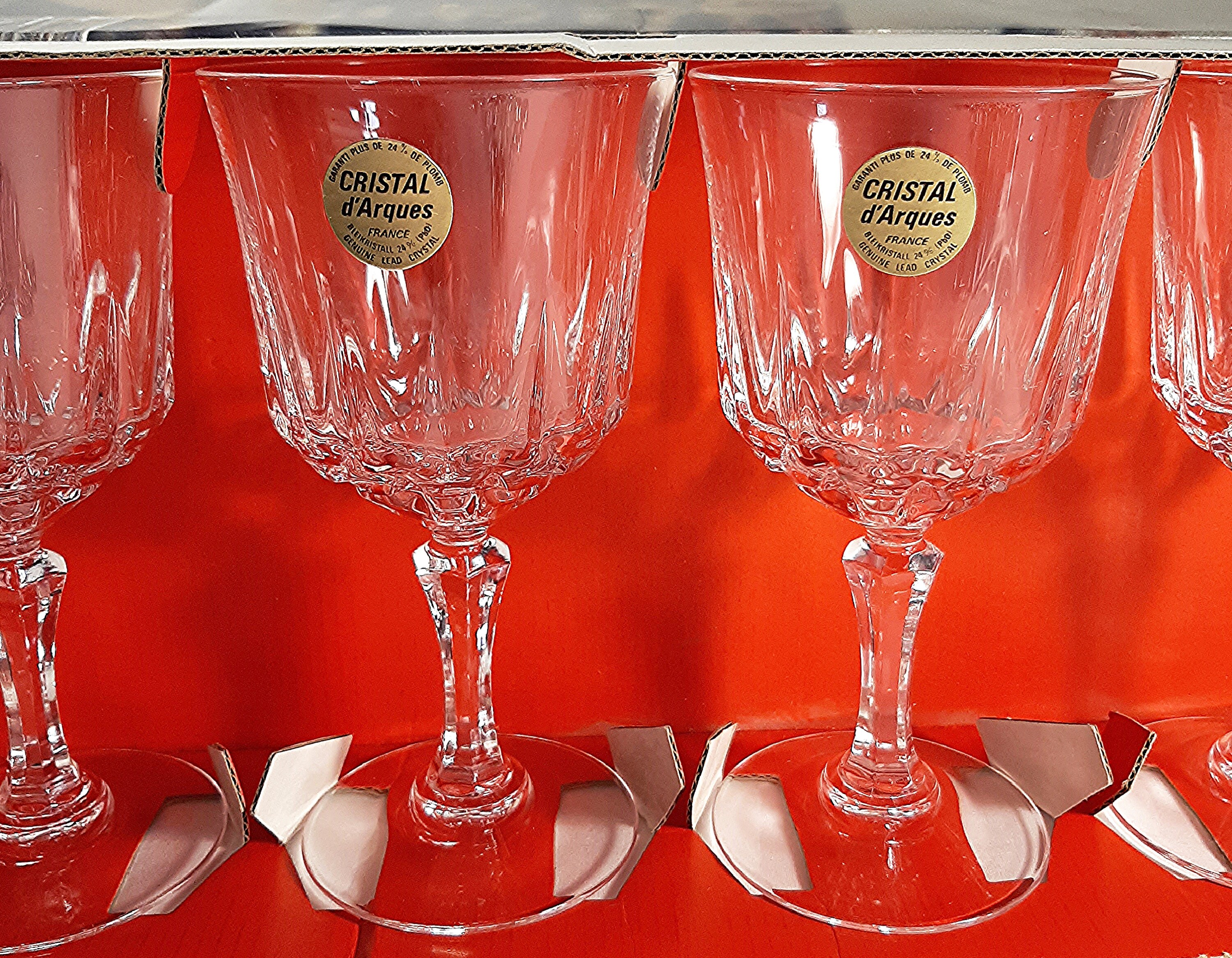 Vintage St Germain Lead Crystal Wine Glasses. Never been used Etsy