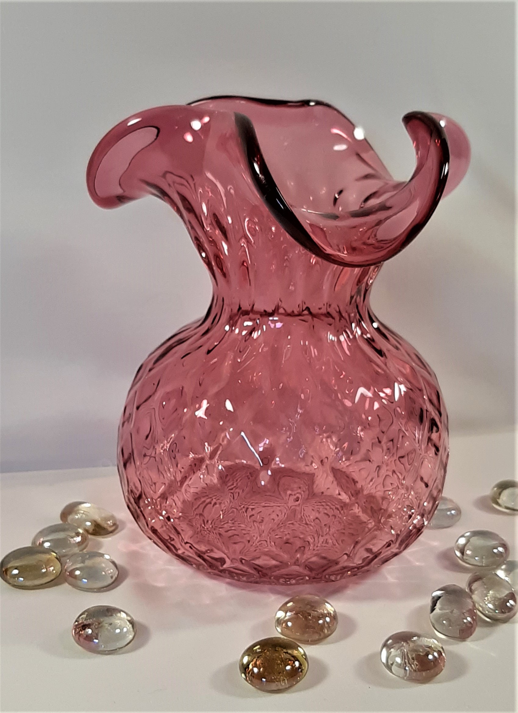 Vintage Cranberry glass Vase.Collectible cranberry glass vase | Etsy