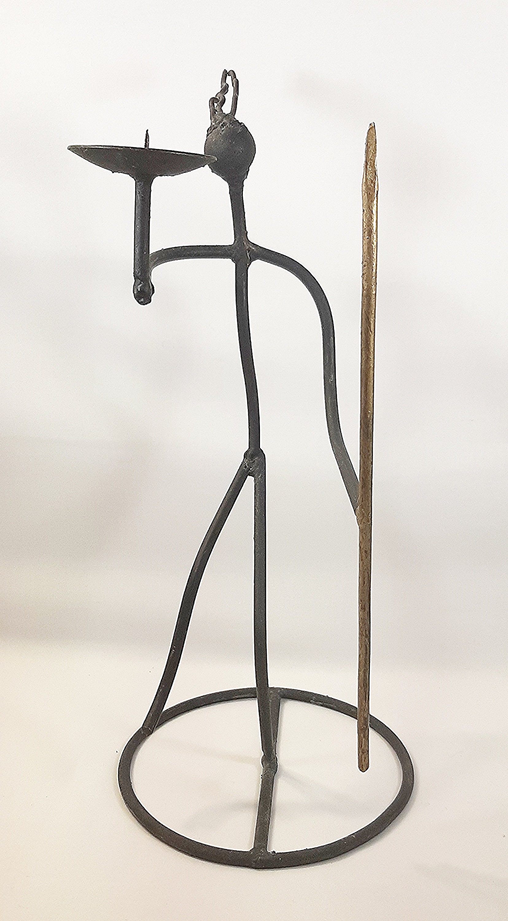 Brutalist Wrought Iron Candle Holder. Metal Man Candle Holder. Etsy