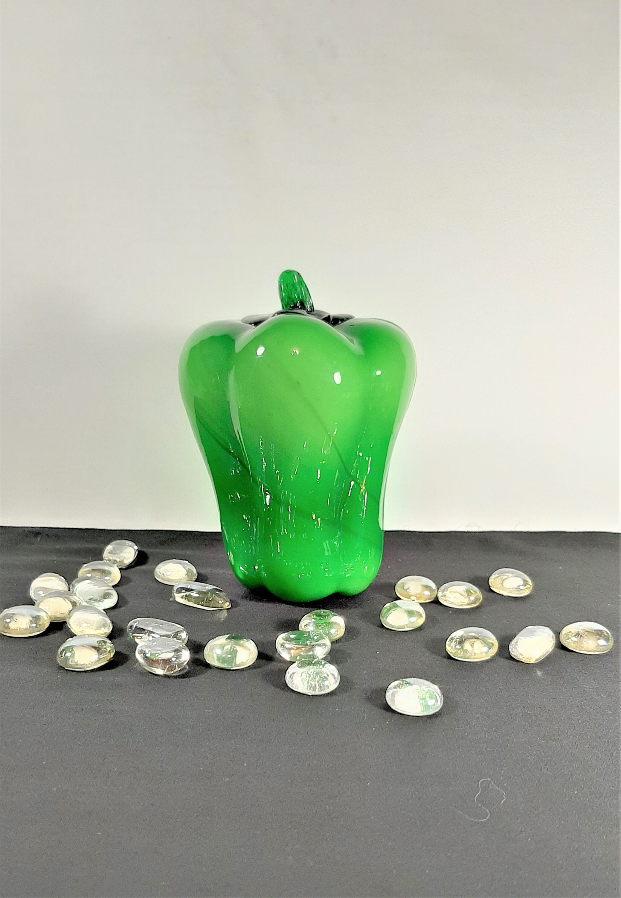 Glass pepper Art Glass Green Pepper. Hand blown glass green Etsy