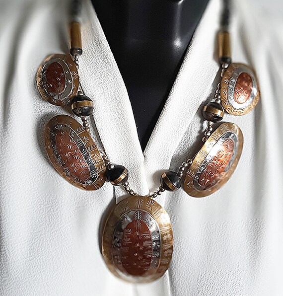 copper and steel. handmade in brass Original country style necklace