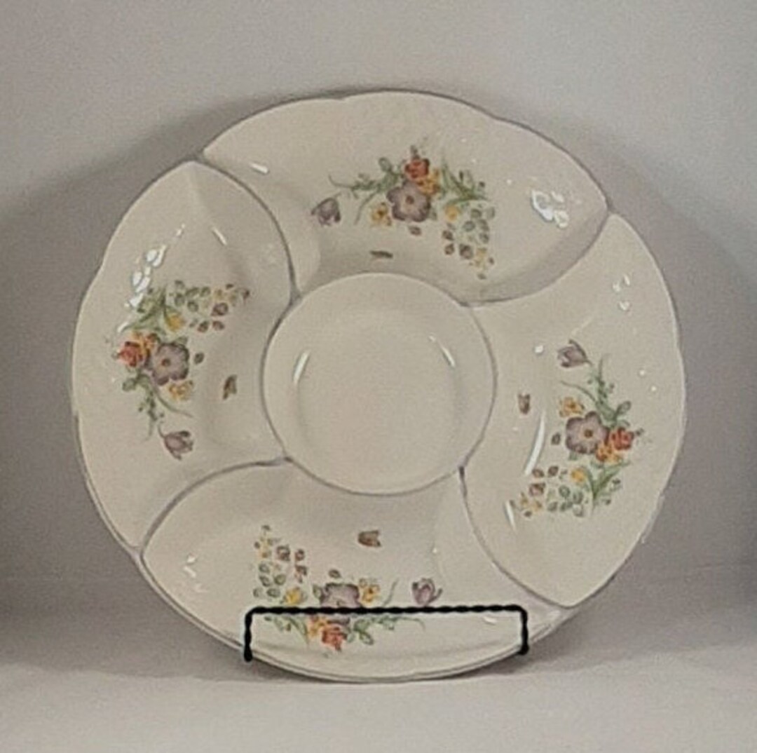 Vintage Ceramic Divided Dish.mid Century Modern Serving Tray. Etsy