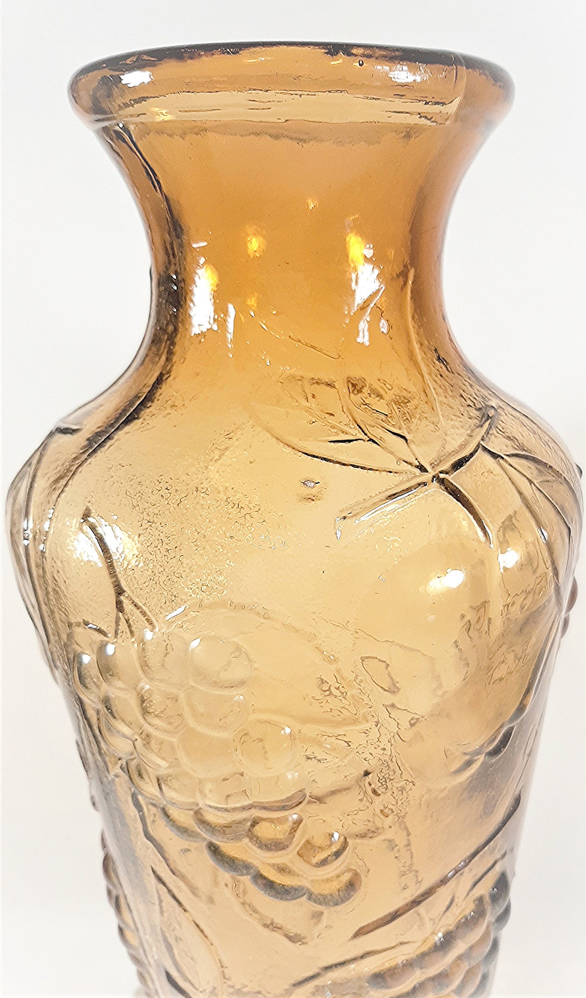 Made in Italy Vintage Amber Glass Vase. 12.75 Tall Etsy