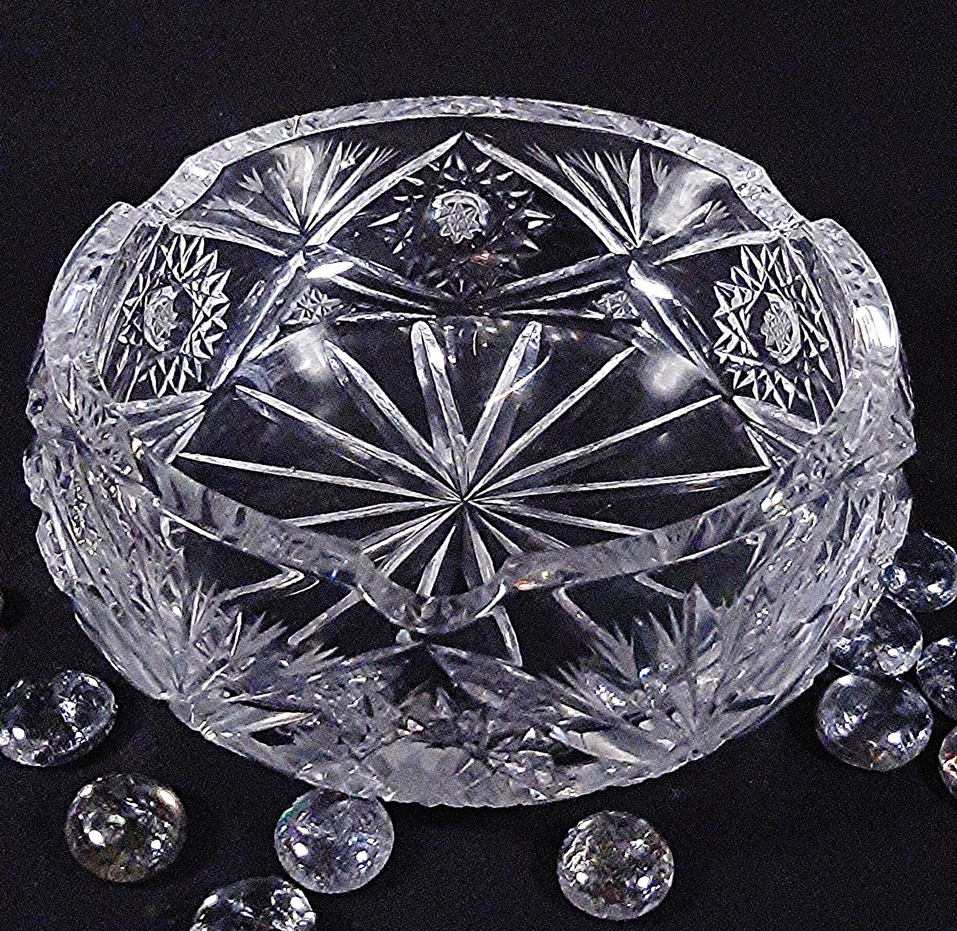 Vintage Heavy Clear Glass Ashtray. Cut glass ashtray. Man Etsy