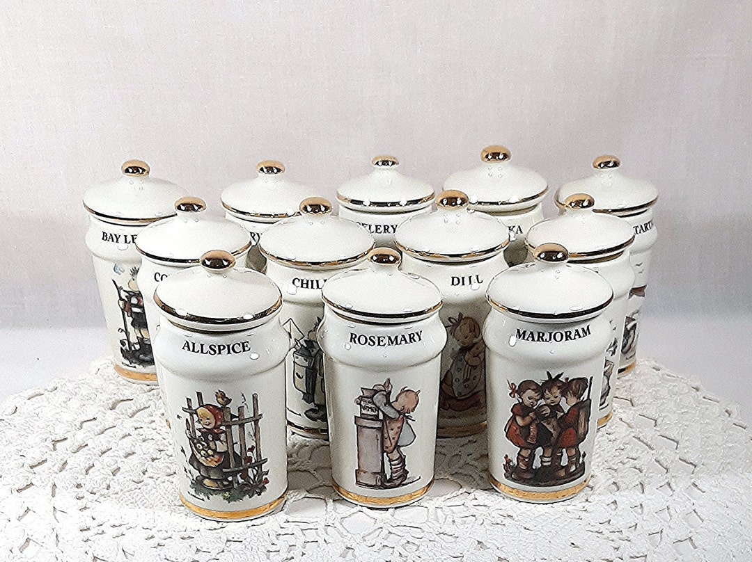Set of 12 Hummel Spice Bottles. Collectible Vintage Spice Jars Etsy
