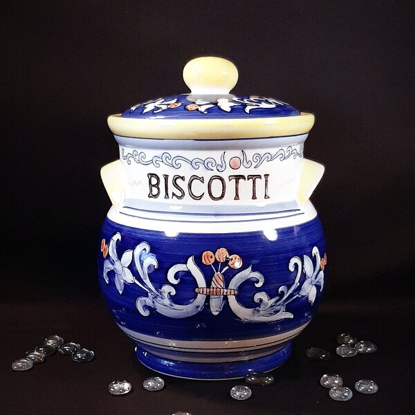 Italian Ceramic Cookie Jar Etsy
