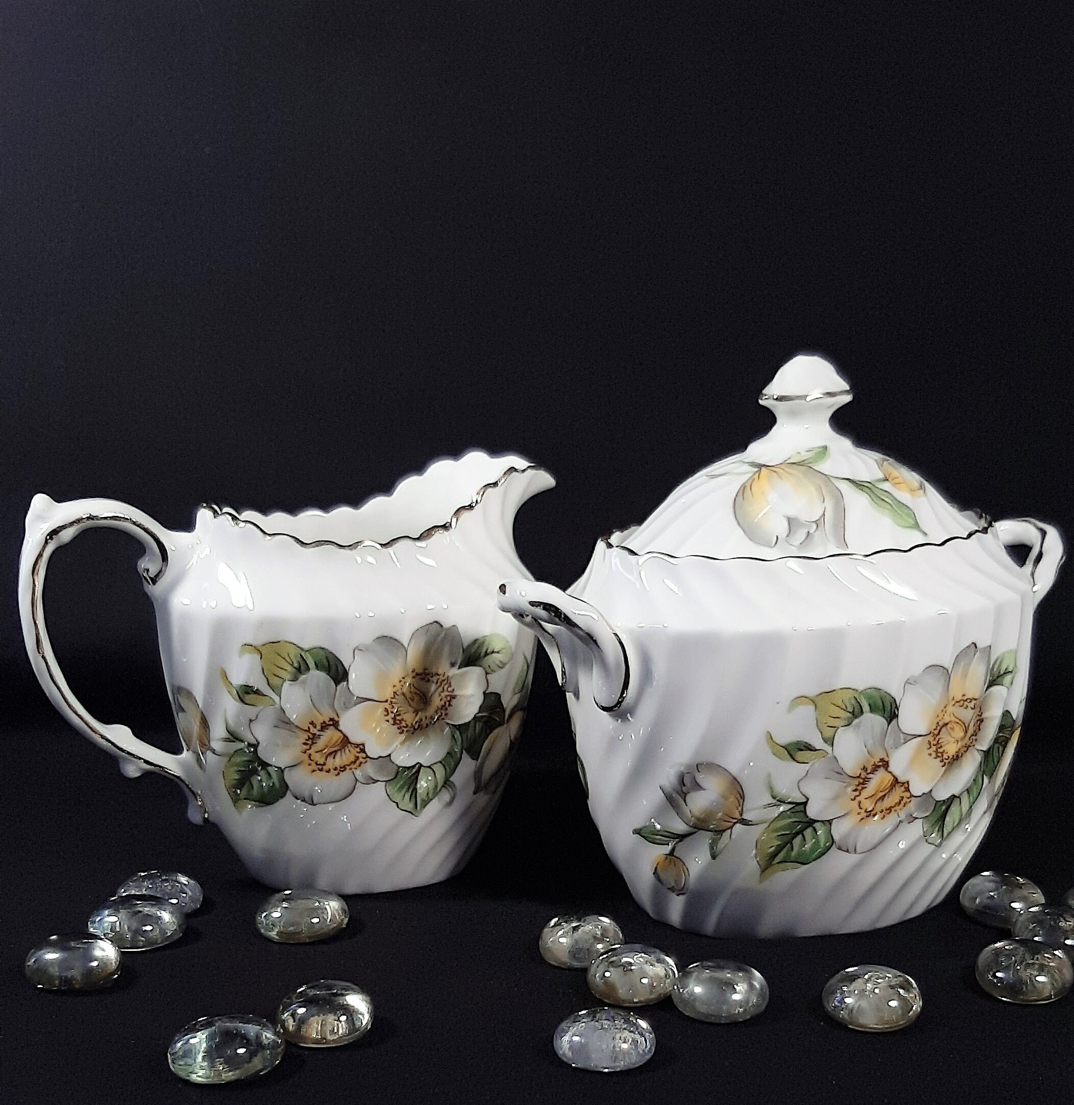 Aynsley Bone ChinaVintage Cream and Sugar Set.Bone China Etsy