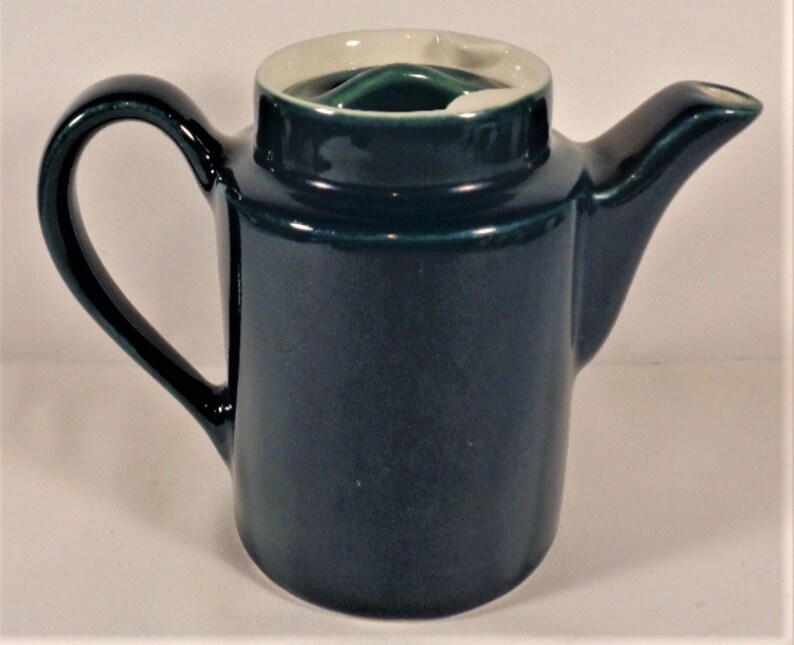 Vintage Hall tea pot Stoneware tableware. Tea for one teapot Vintage kitchenware Collectible green pottery teapot Hall art Pottery