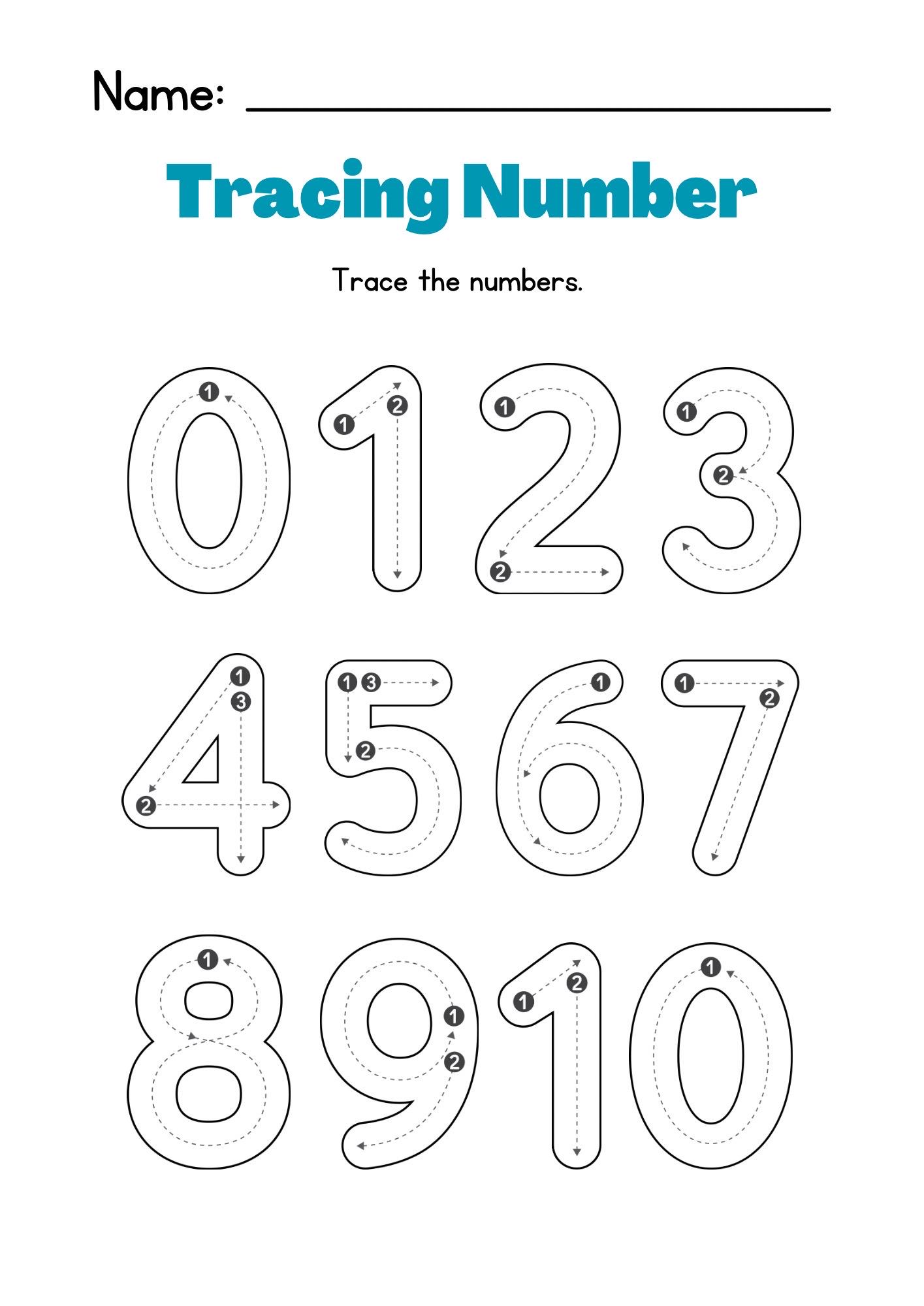 Tracing Worksheets Instant Download Preschool &amp; Kindergarten Printable ...