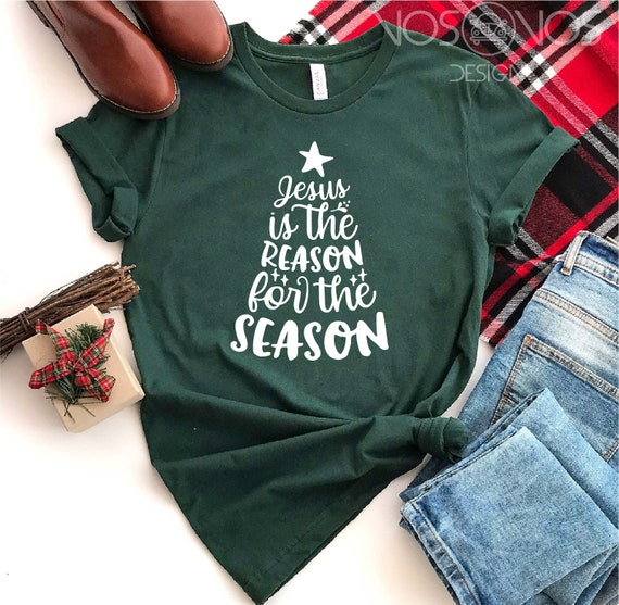 Jesus is the Reason for the Season Tshirt Couple Christmas | Etsy