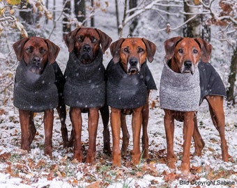 Hundemantel "KIRA" Wintermantel Rhodesian Weimaraner Dobermann Boxer Setter und alle anderen Hunde