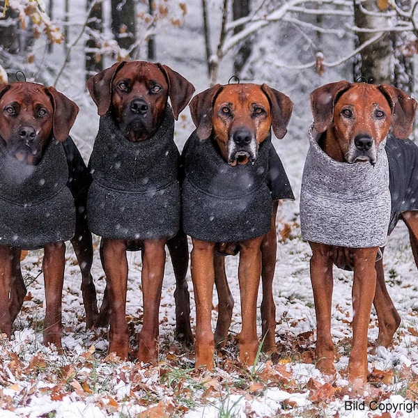 Hundemantel "KIRA" Wintermantel Rhodesian Weimaraner Dobermann Boxer Setter und alle anderen Hunde