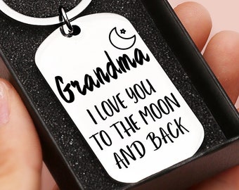 Grandma Keychain, Grandmother Gifts For Grandma, Grandma Gifts From Granddaughter, Gift Ideas For Grandma Themed Gifts, Grandma To The Moon