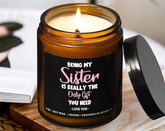 Funny Sister Candle, Best Sister Gifts, Big Sister Gifts, Funny Gifts For Sister Gift Ideas, Funny Sister Gifts From Sister To Sister Gifts