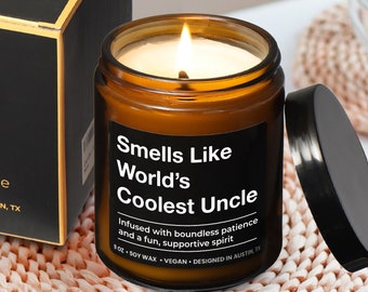 World's Coolest Uncle Candle, Perfect Uncle Gifts, Father's Day Gifts for Uncle, Best Uncle Ever Gifts from Nephew, Gifts For Uncle